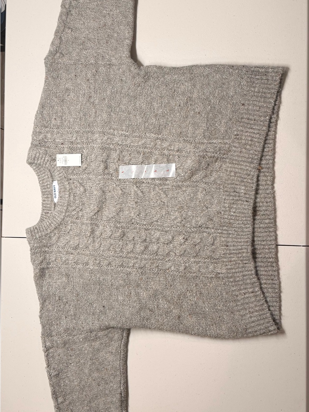 Old Navy Women's Cable Knit Sweater - Heather Gray